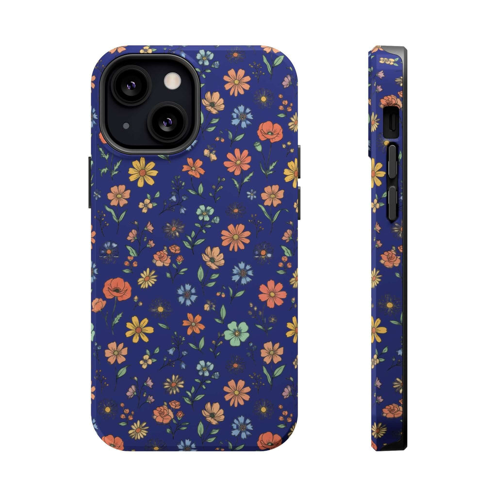 Floral All-Over Seasonal Print Phone Case — Magnetic Impact-Resistant