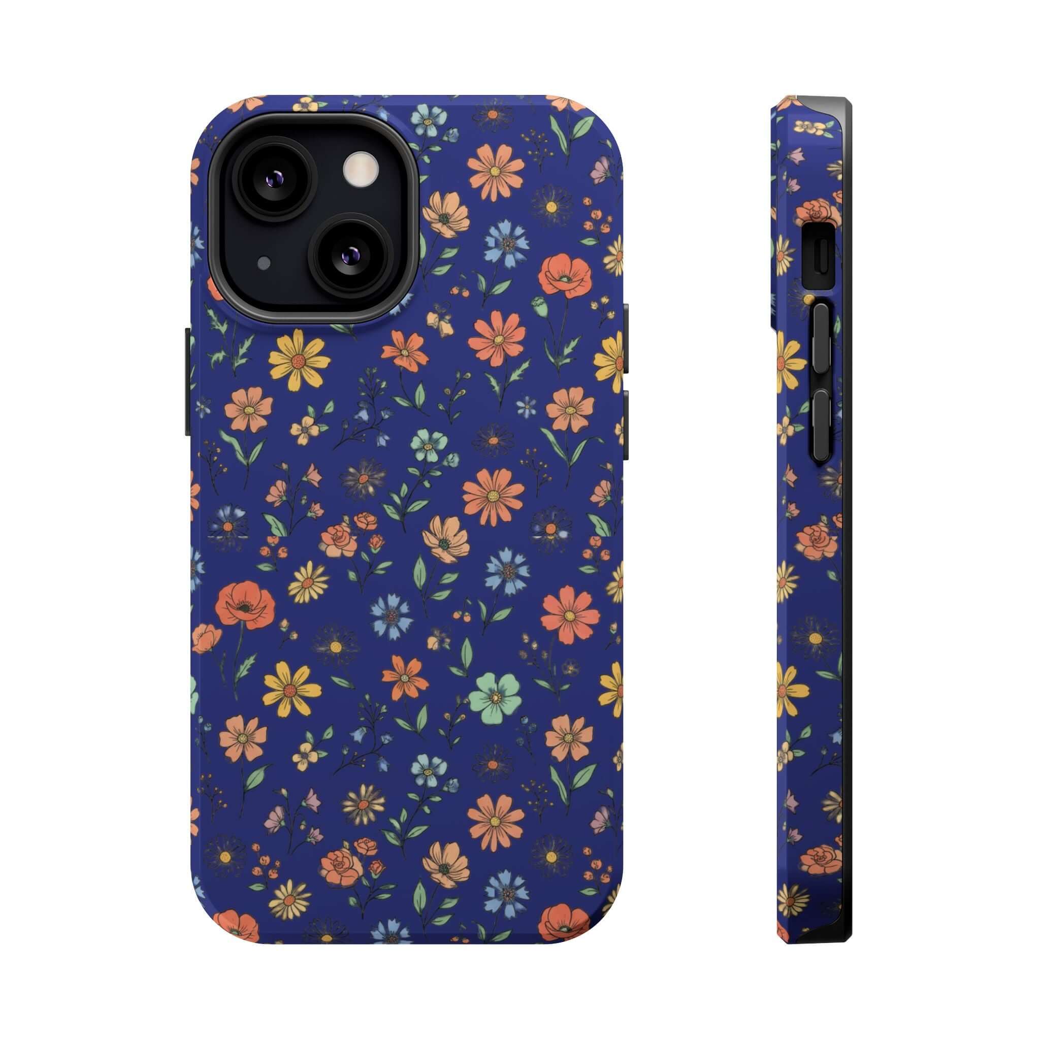 Floral All-Over Seasonal Print Phone Case — Magnetic Impact-Resistant