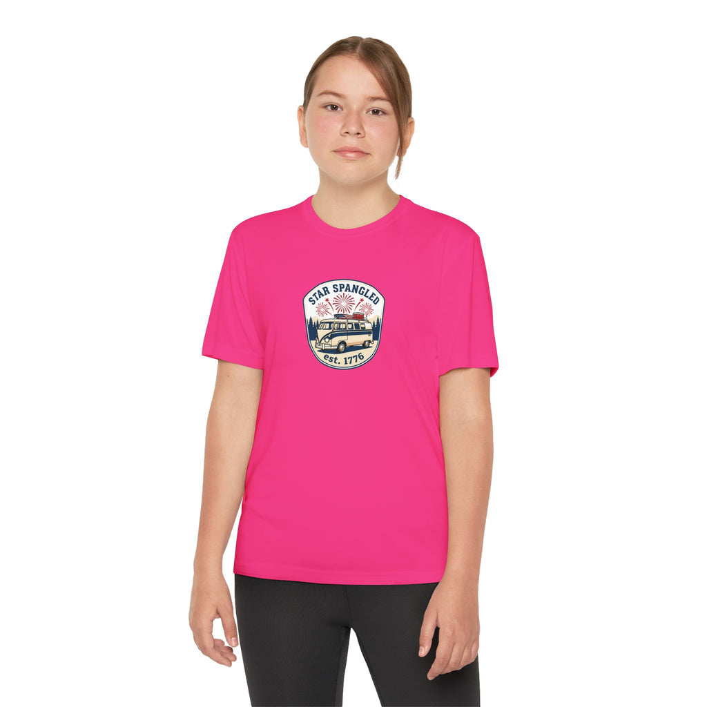Youth Tee — 'Star Spangled' Classic Camper Graphic