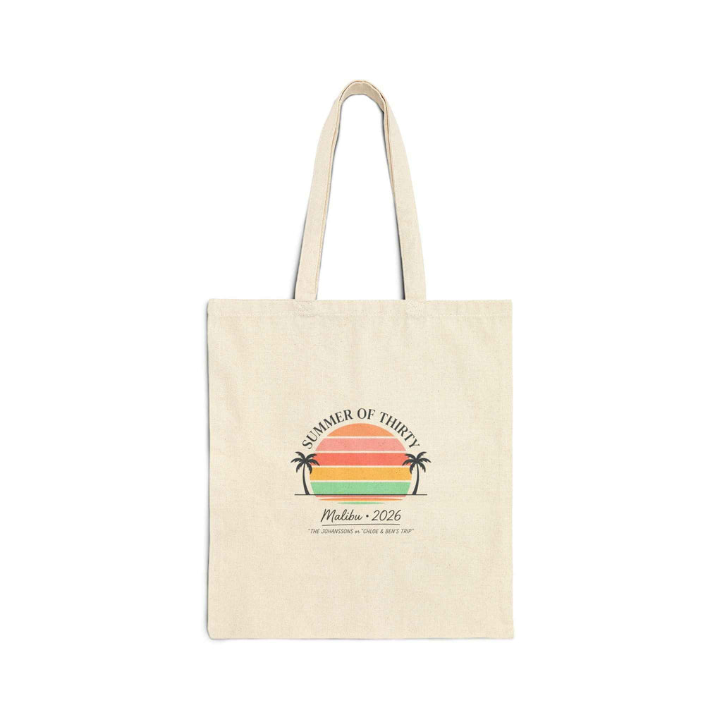 Summer of Thirty Tote, custom age keepsake, pastel beach birthday | family vacation