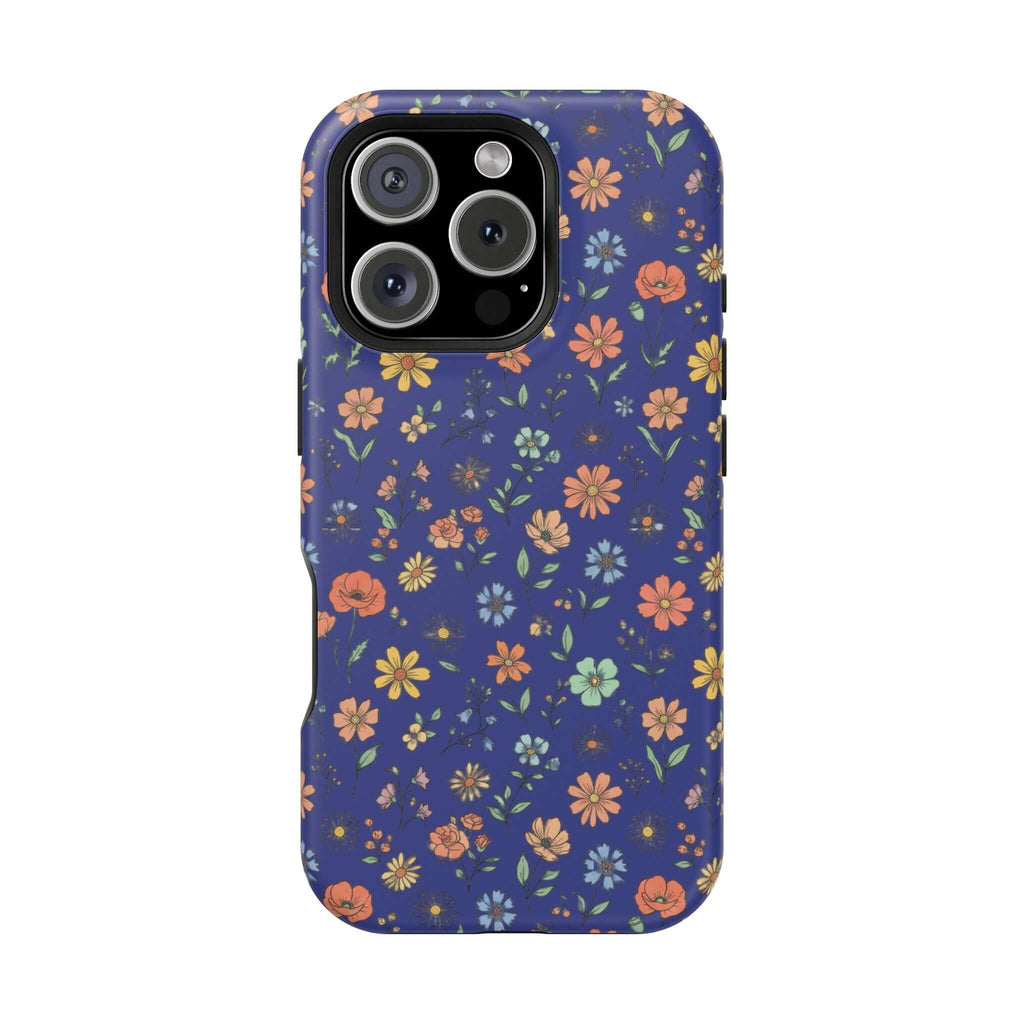 Floral All-Over Seasonal Print Phone Case — Magnetic Impact-Resistant