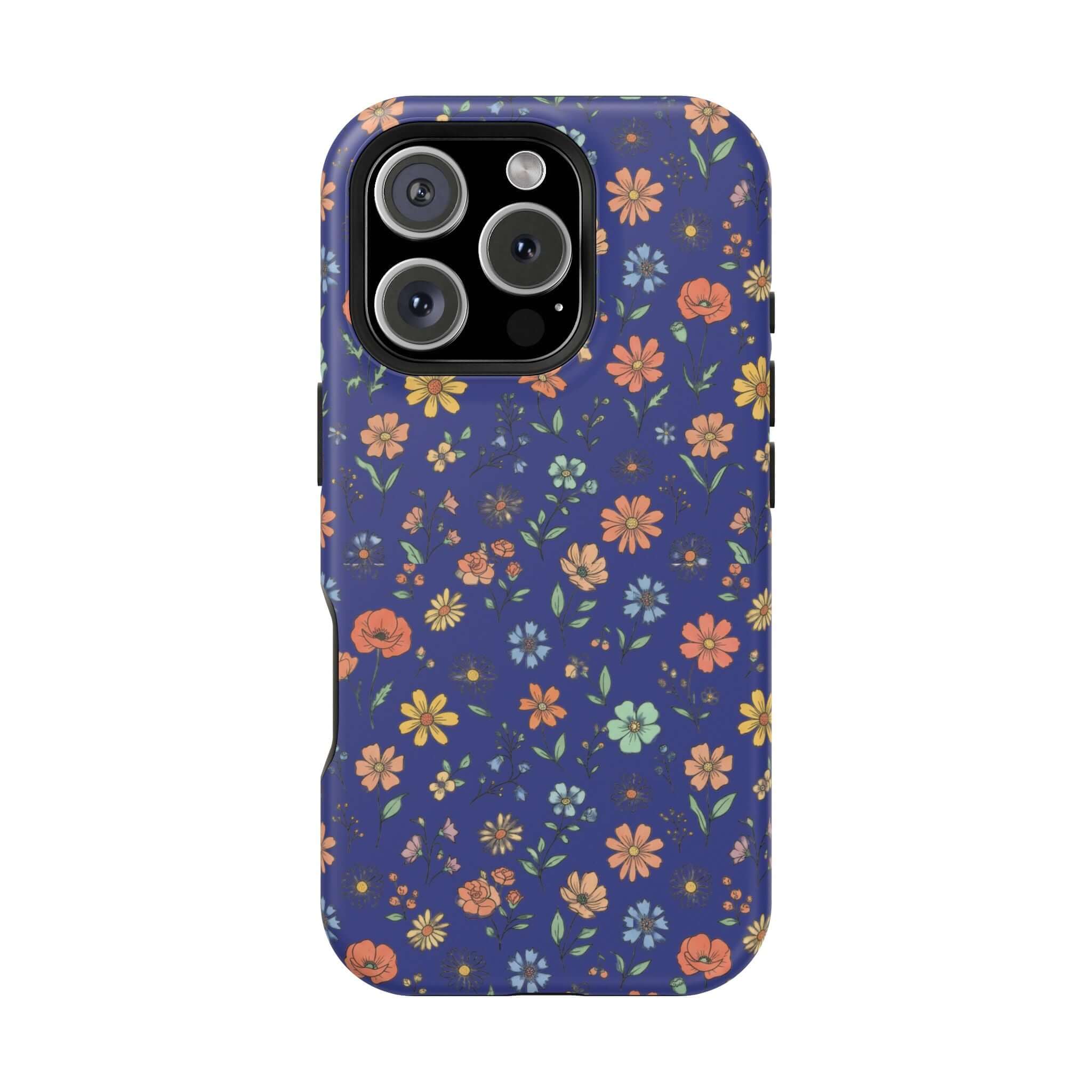 Floral All-Over Seasonal Print Phone Case — Magnetic Impact-Resistant