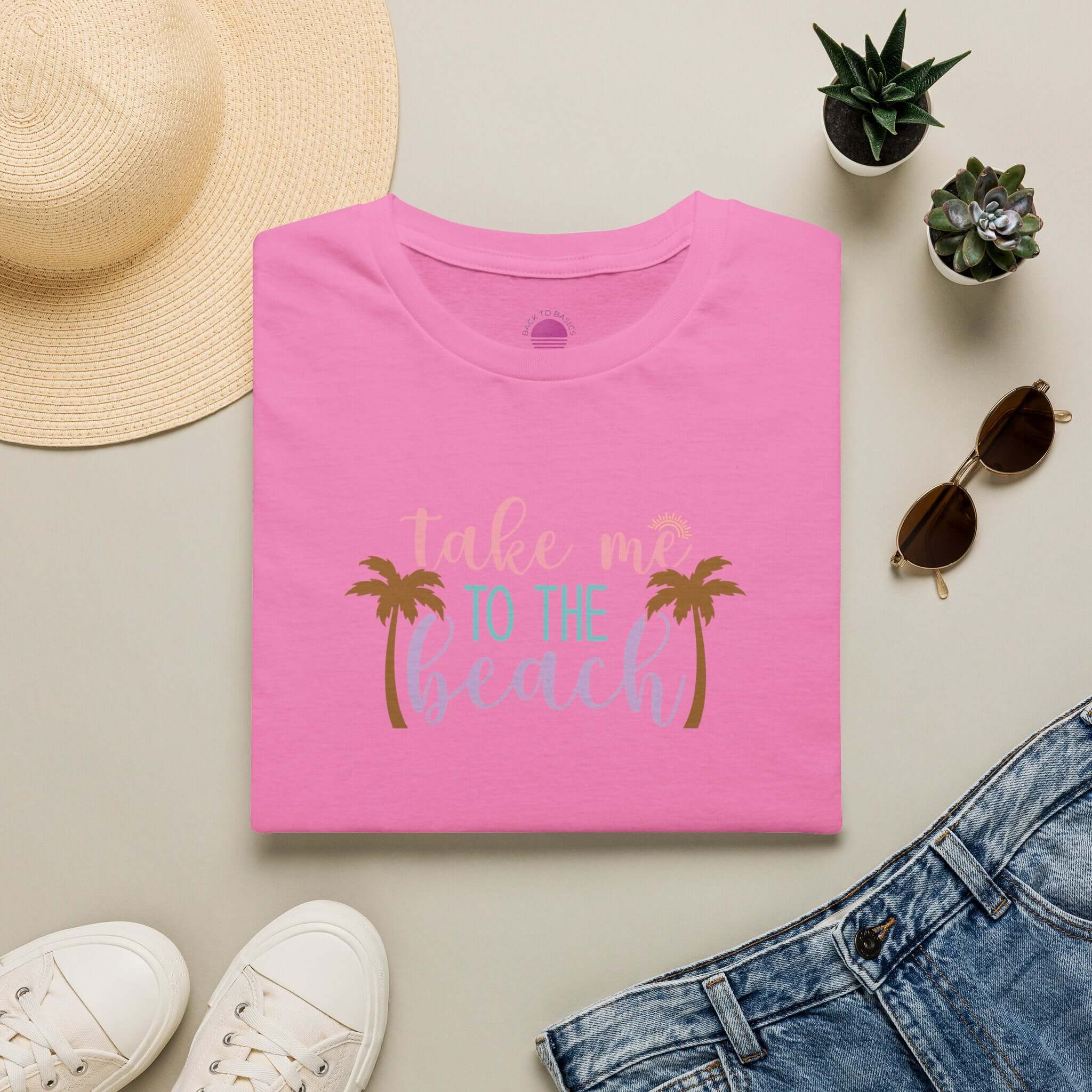 Take Me to the Beach Pastel Palm T-Shirt
