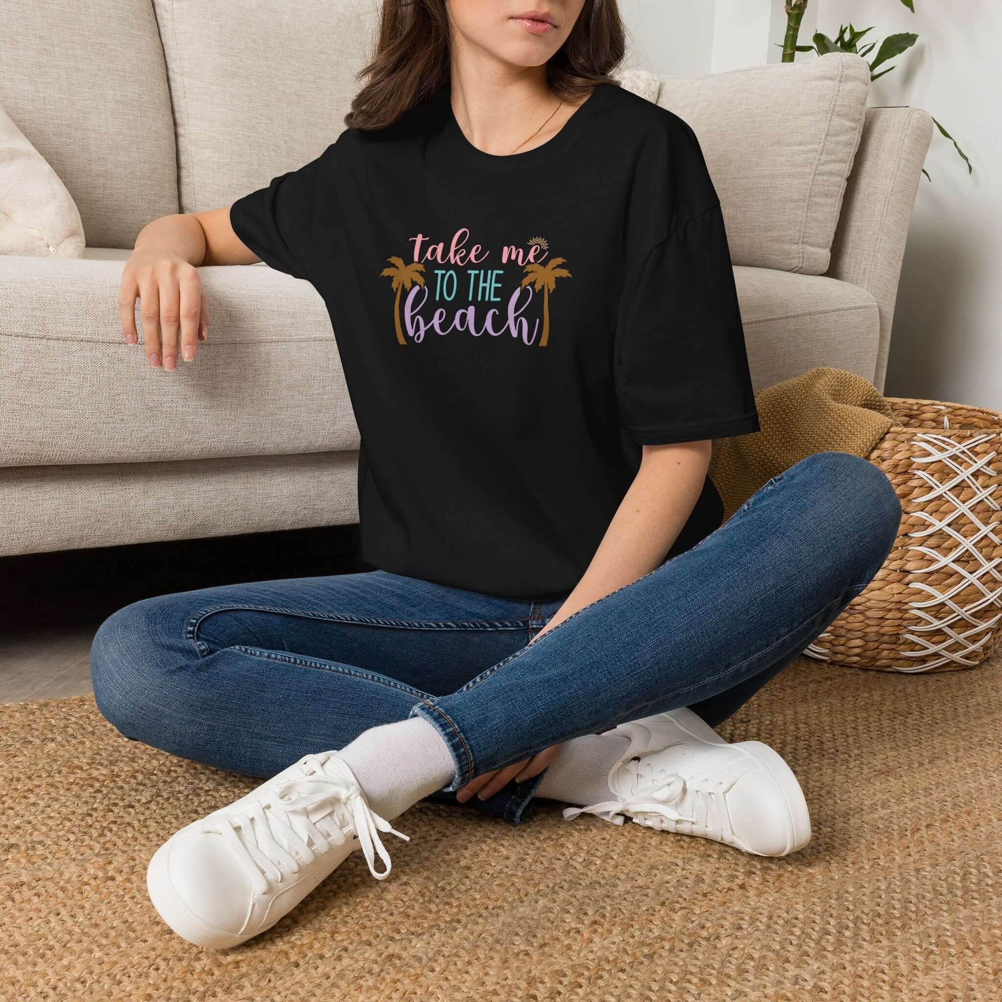 Take Me to the Beach Pastel Palm T-Shirt