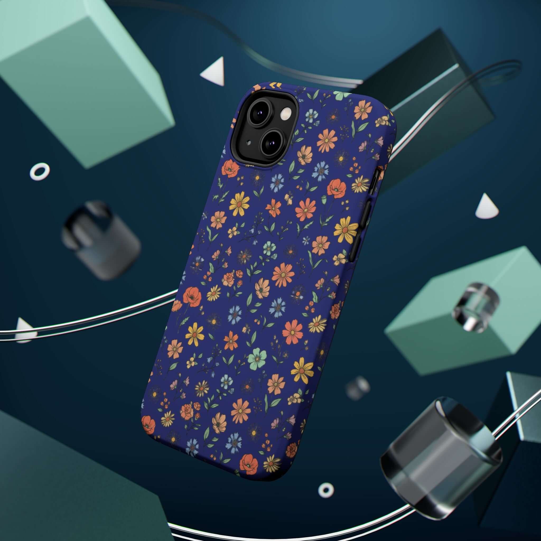 Floral All-Over Seasonal Print Phone Case — Magnetic Impact-Resistant