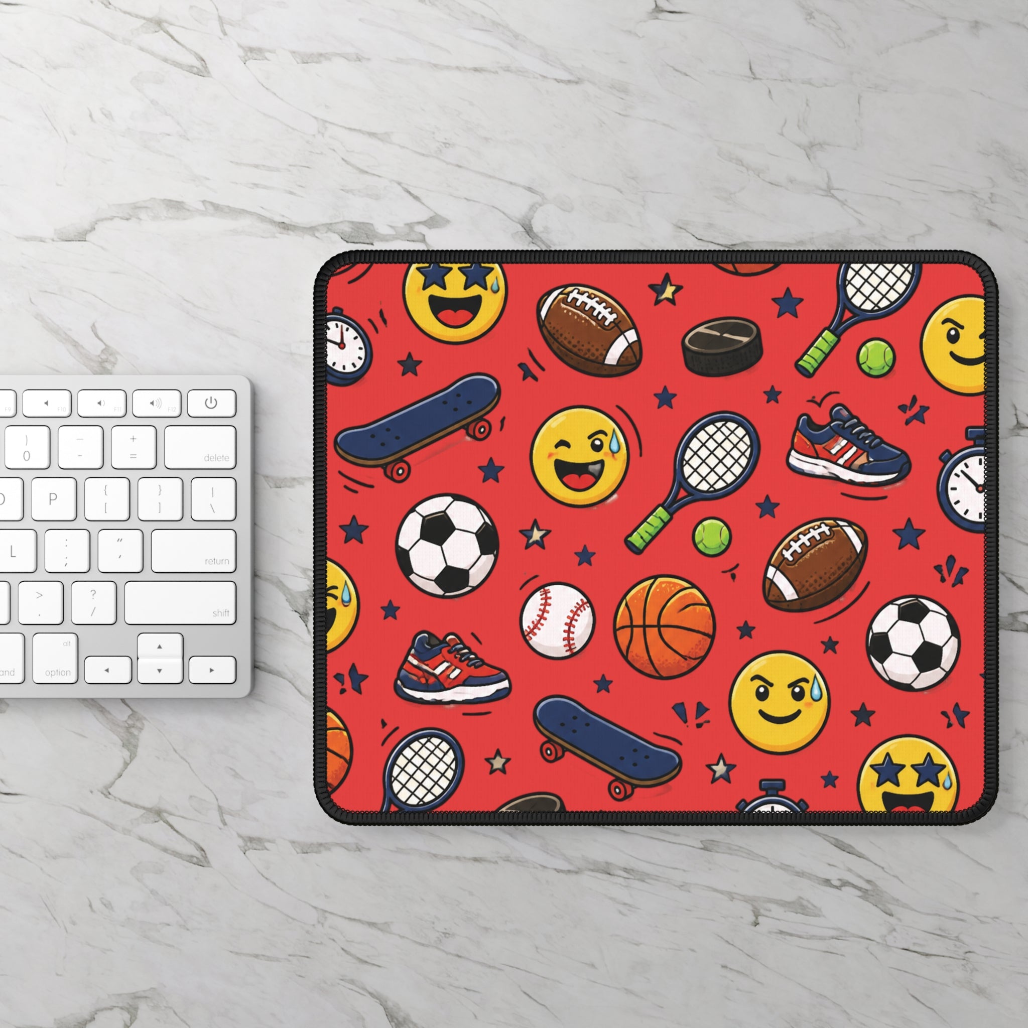Back-to-School Sports Emoji Gaming Mouse Pad