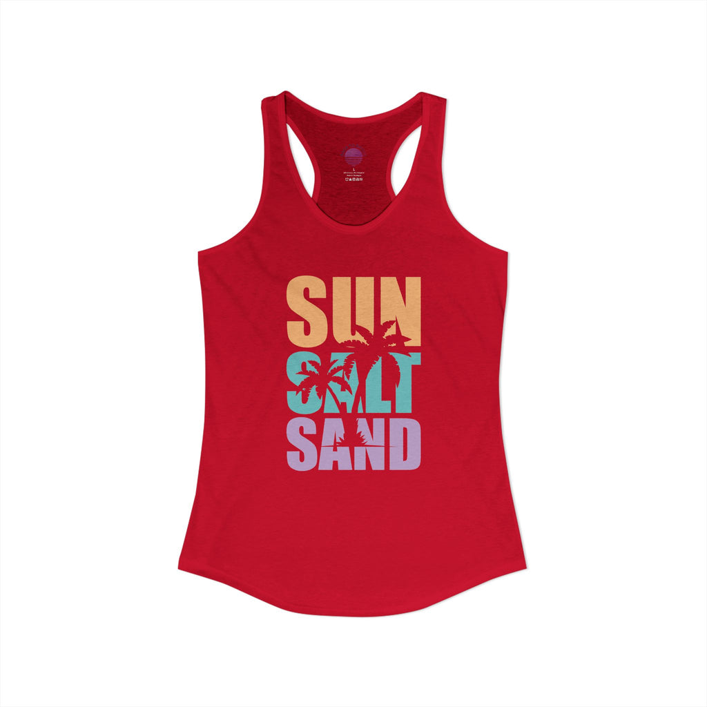Sun, Salt, and Sand Women's Racerback Tank – Summer Beach Tank Top