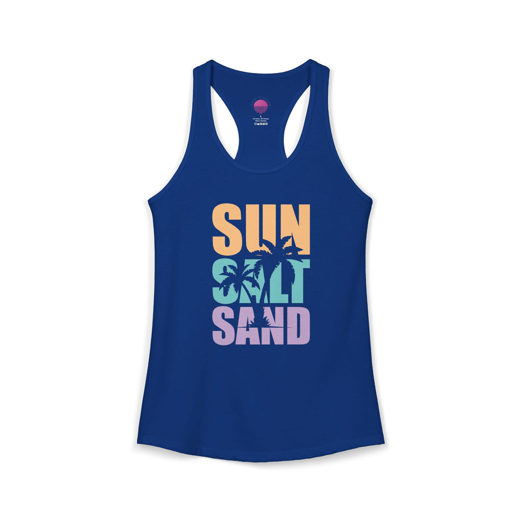 Sun, Salt, and Sand Women's Racerback Tank – Summer Beach Tank Top