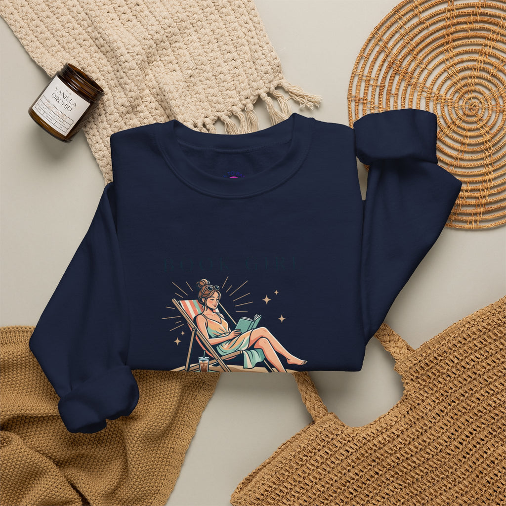Book Girl Summer Sweatshirt | BookTok, beach reads, bookish summer aesthetic