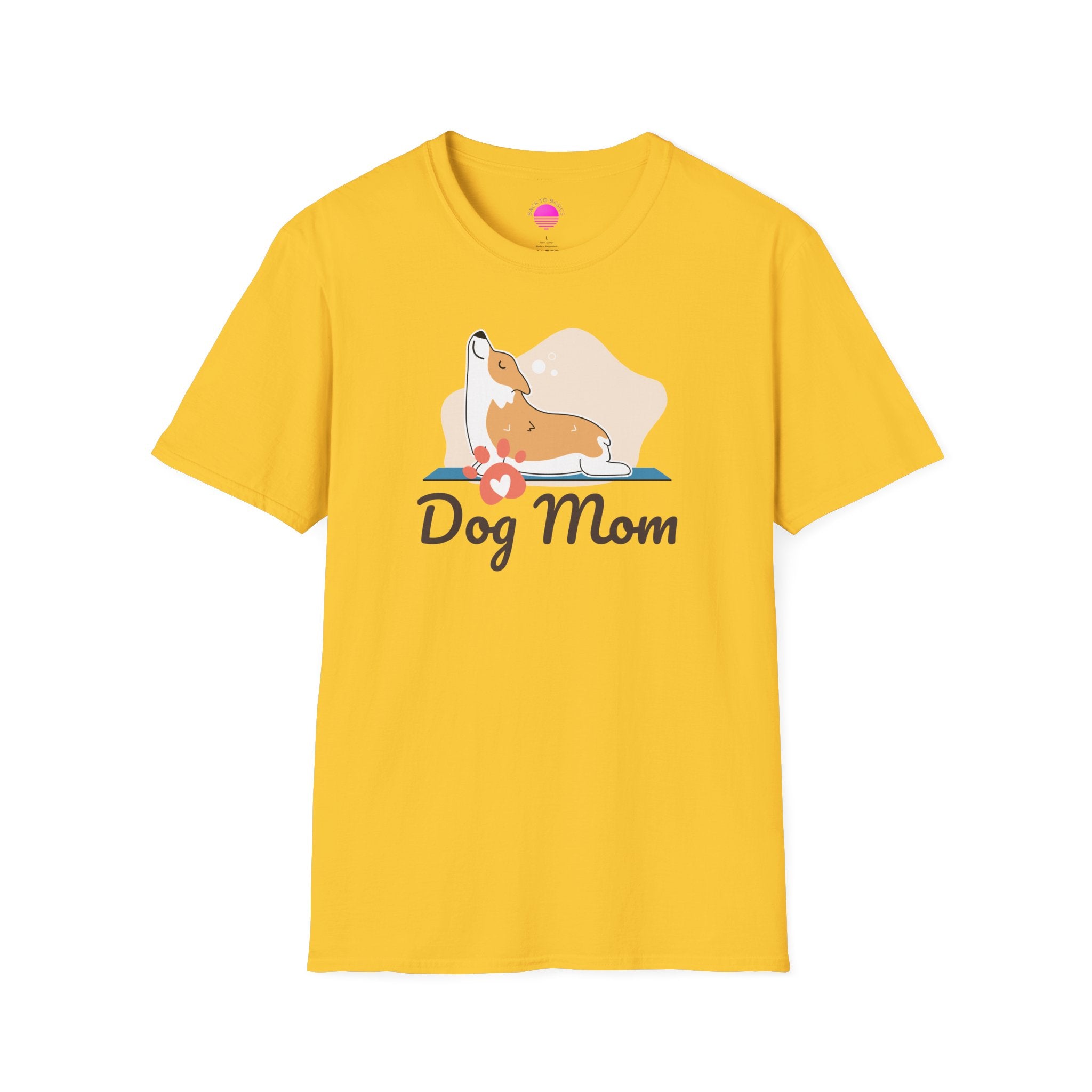 Dog Mom T-Shirt — Colorful Paw Print Tee for Pet Lovers