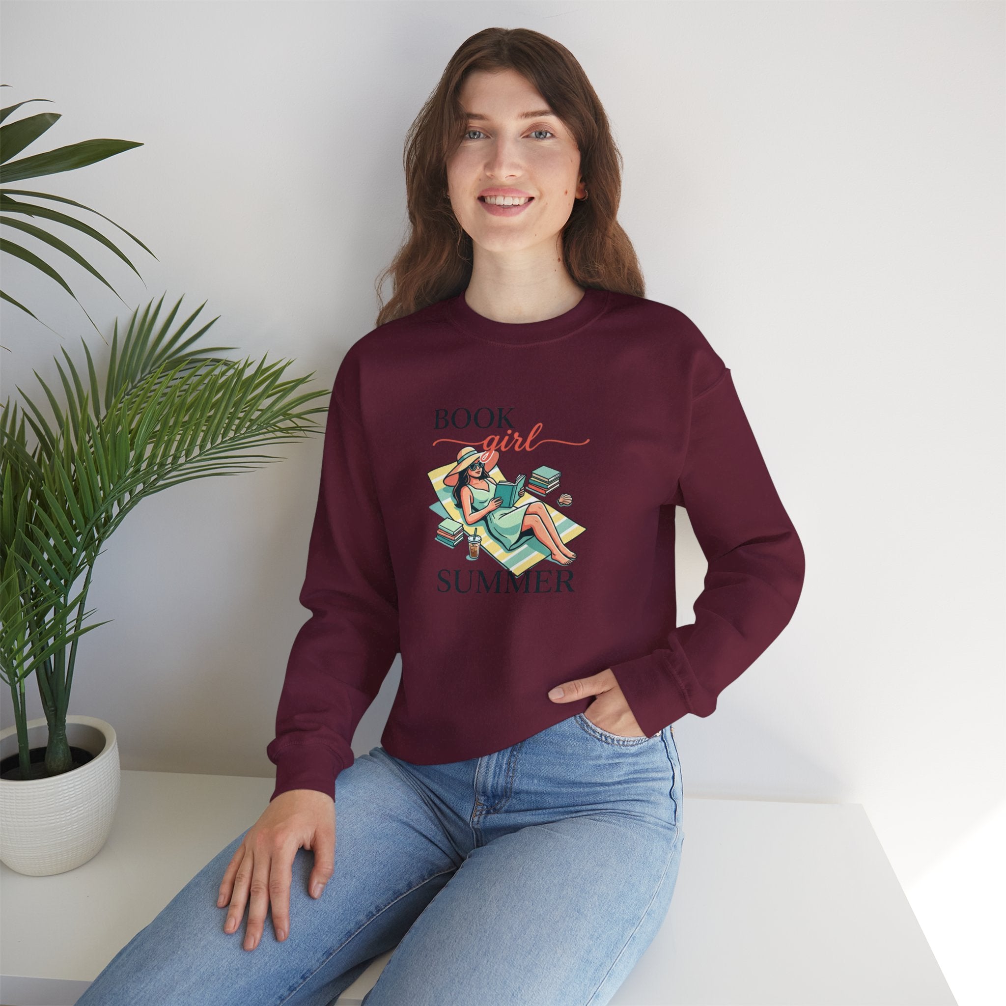 Book Girl Summer Sweatshirt | BookTok, bookish summer aesthetic