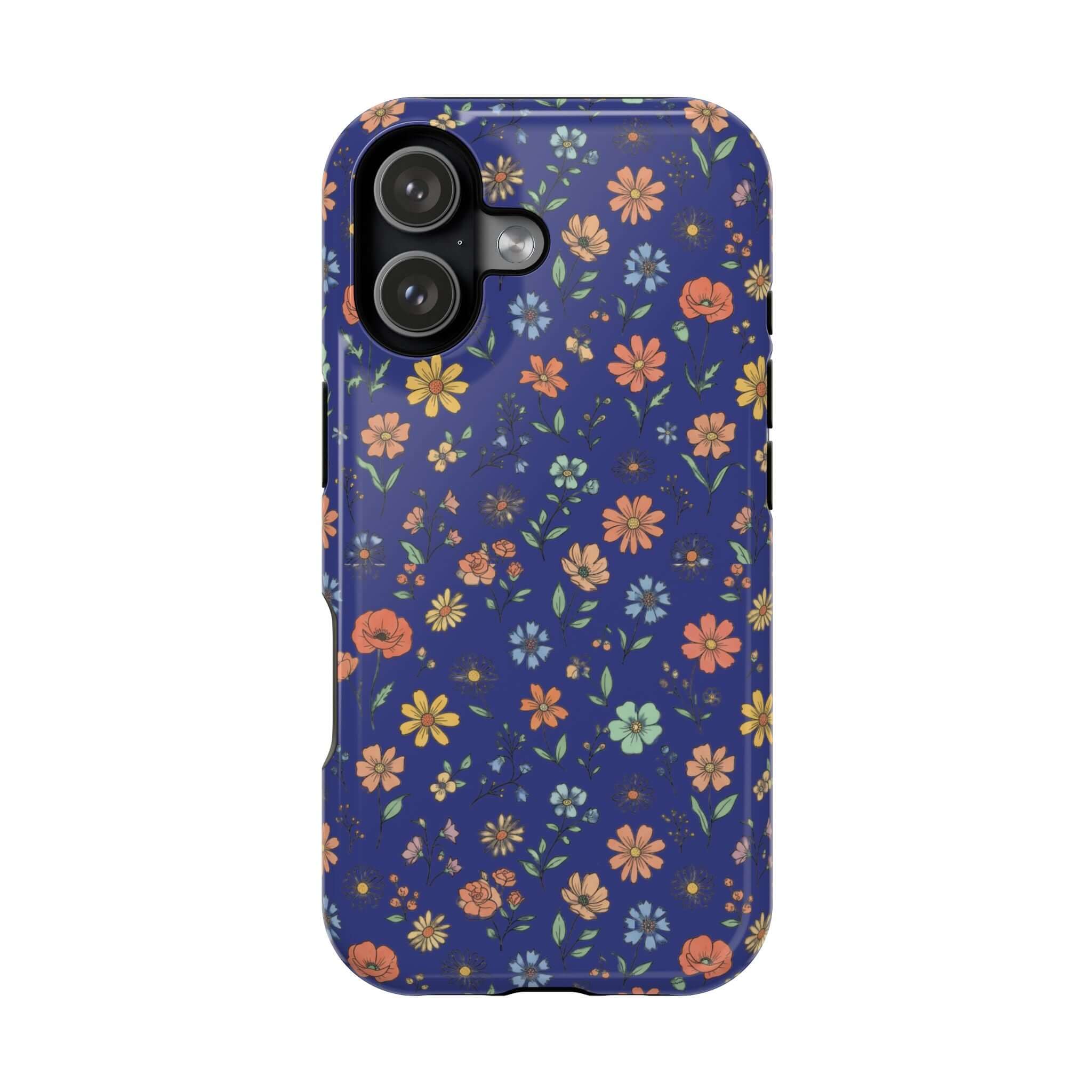 Floral All-Over Seasonal Print Phone Case — Magnetic Impact-Resistant
