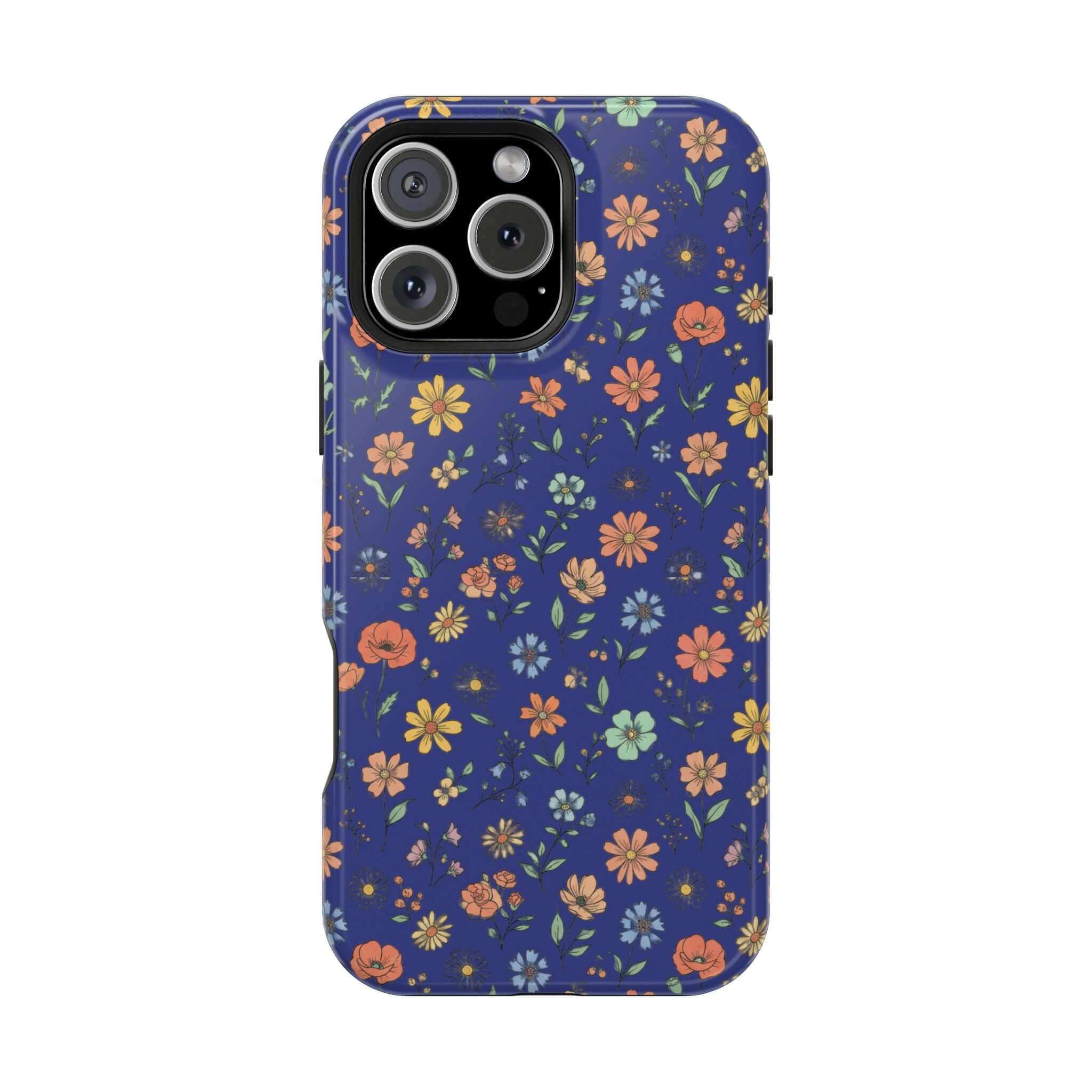 Floral All-Over Seasonal Print Phone Case — Magnetic Impact-Resistant