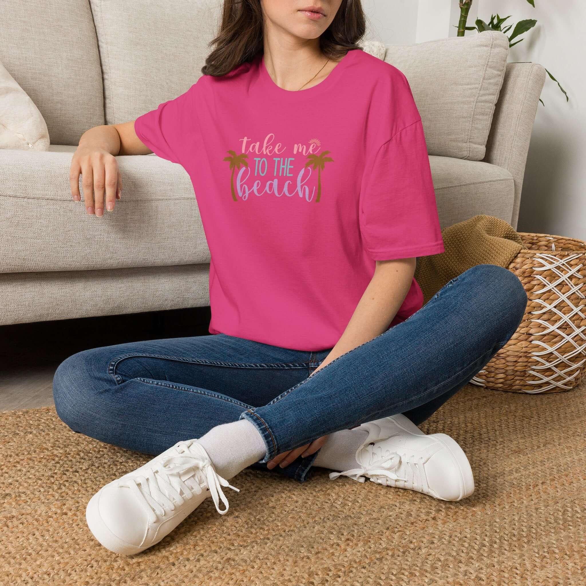 Take Me to the Beach Pastel Palm T-Shirt