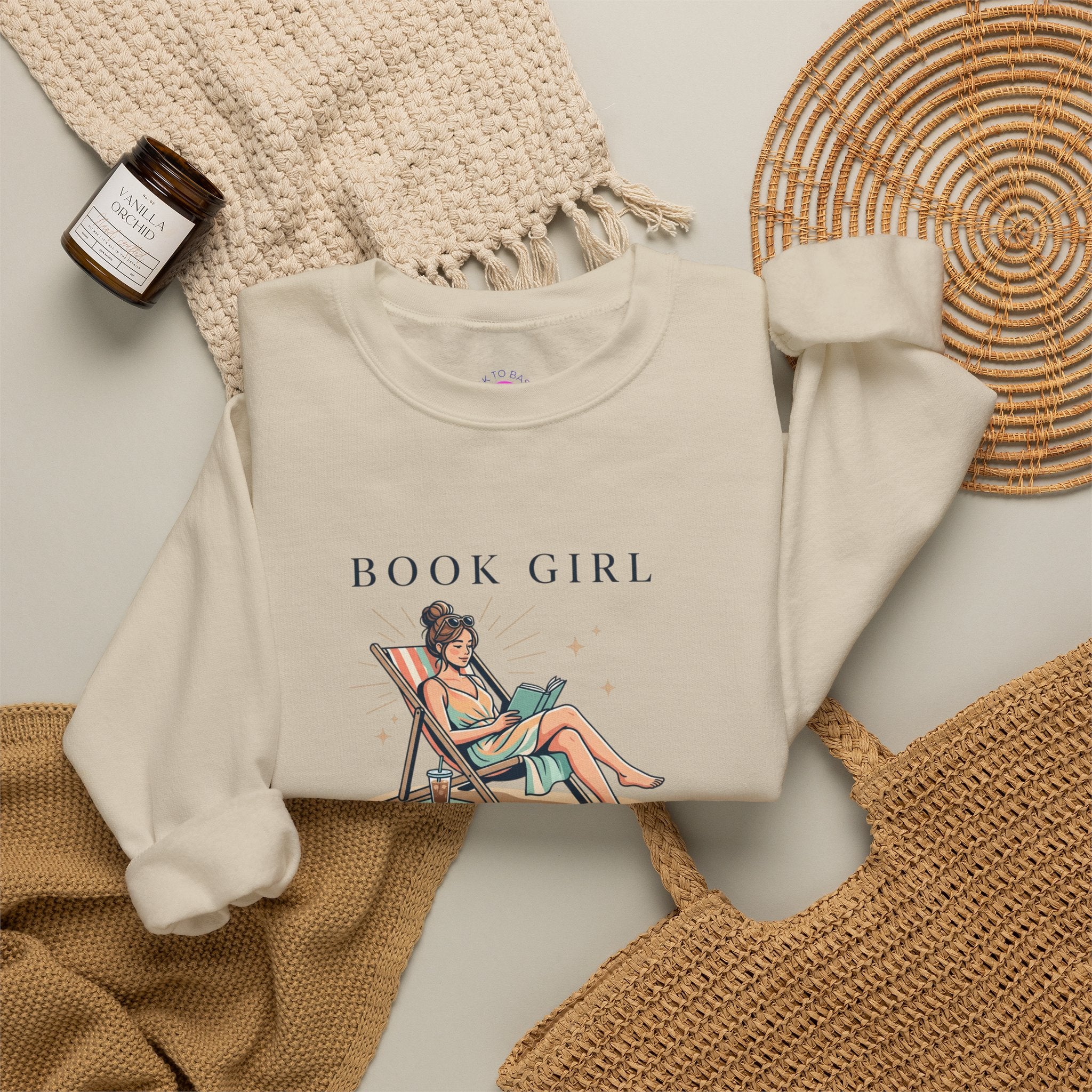 Book Girl Summer Sweatshirt | BookTok, beach reads, bookish summer aesthetic