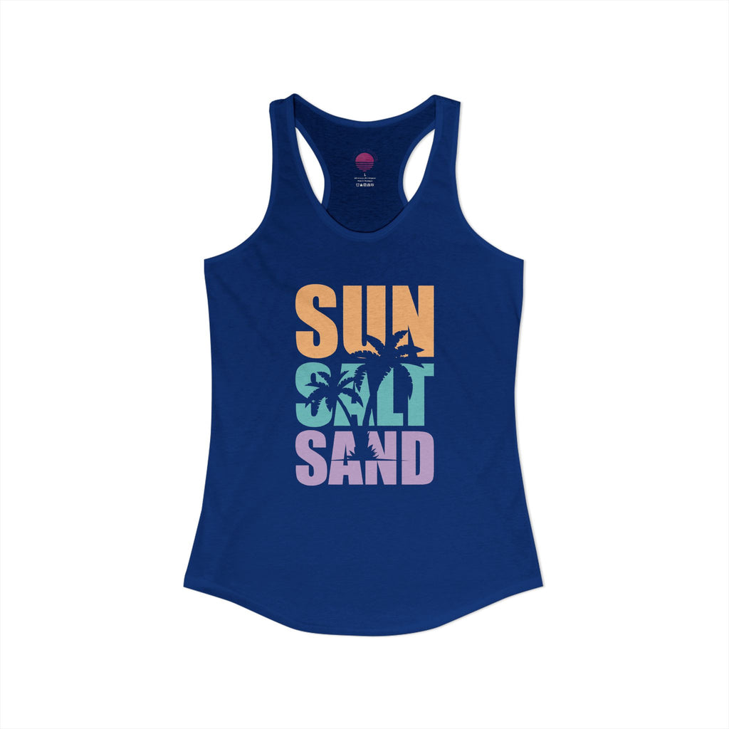 Sun, Salt, and Sand Women's Racerback Tank – Summer Beach Tank Top