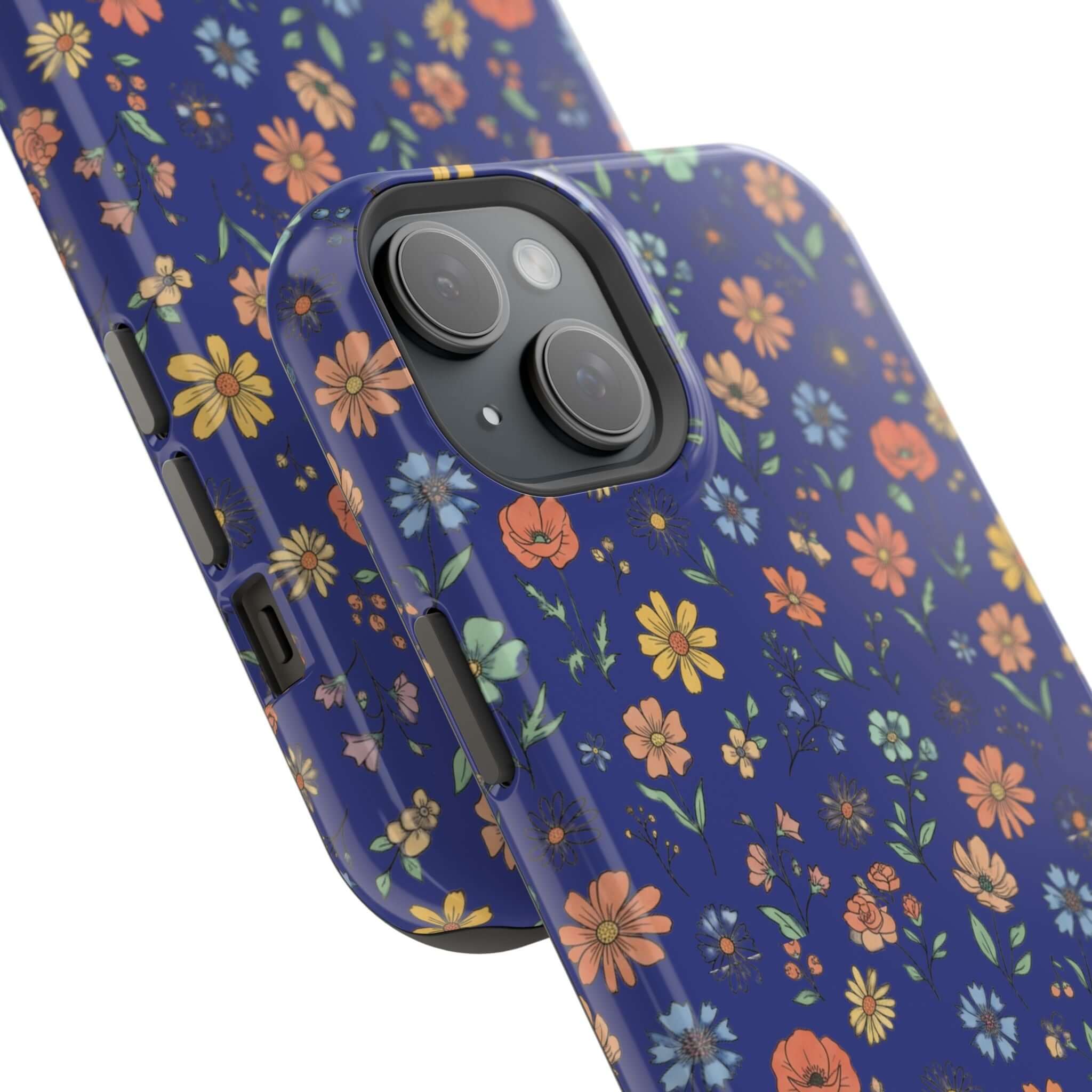 Floral All-Over Seasonal Print Phone Case — Magnetic Impact-Resistant