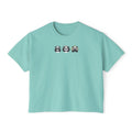 Cute panda graphic t-shirt in teal with trio of panda designs on the chest.