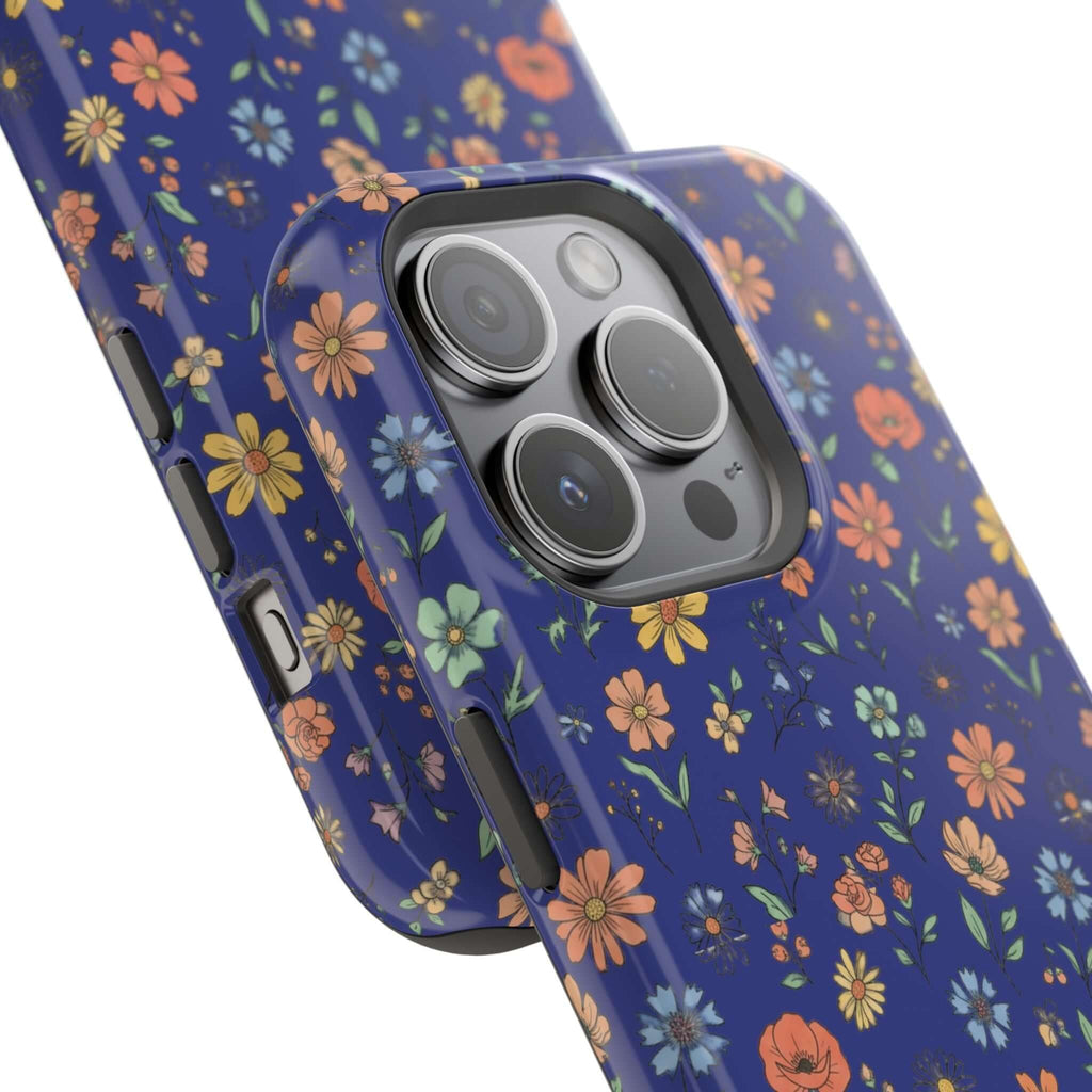 Floral All-Over Seasonal Print Phone Case — Magnetic Impact-Resistant