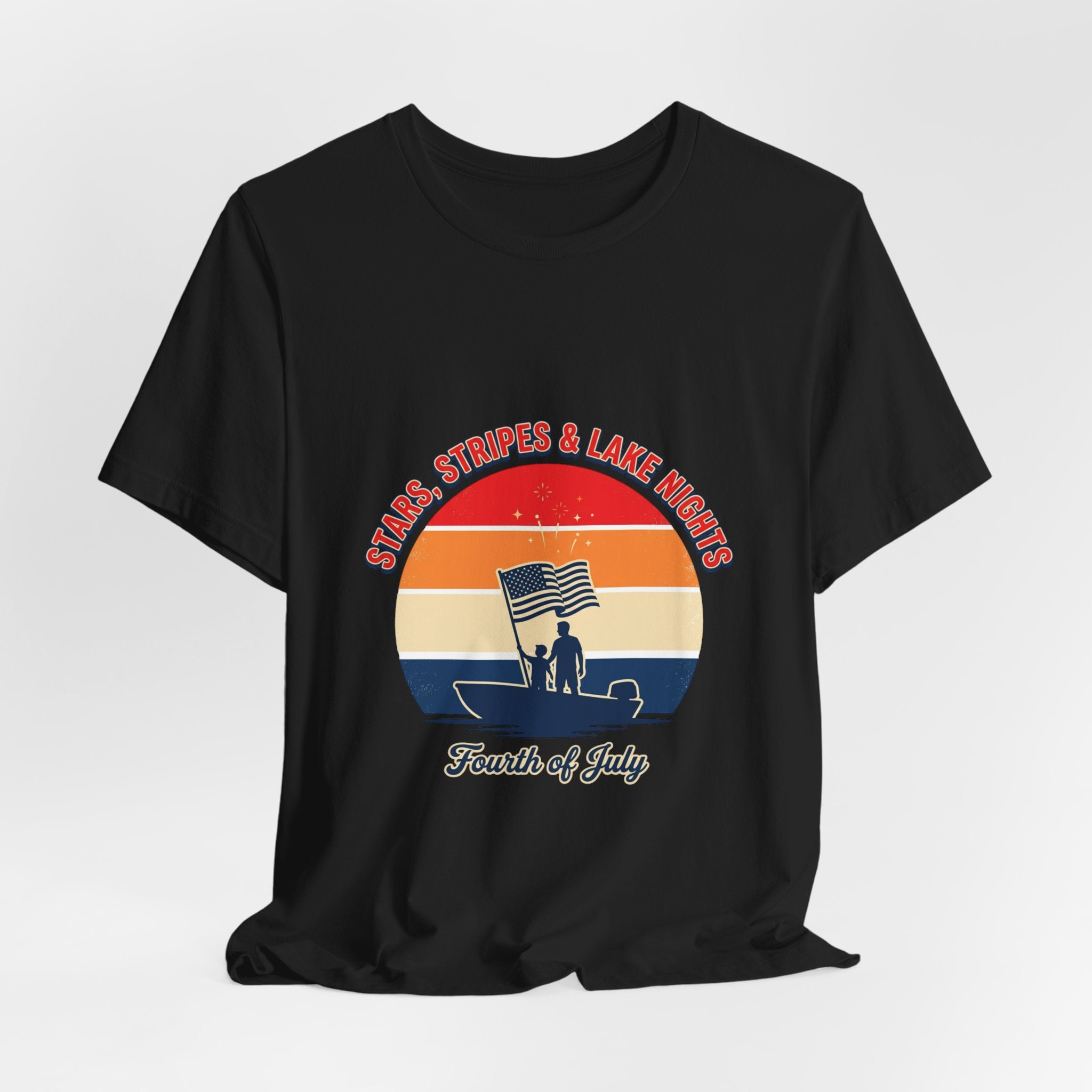 Stars Stripes & Lake Vibes Tee | vintage USA, red white blue