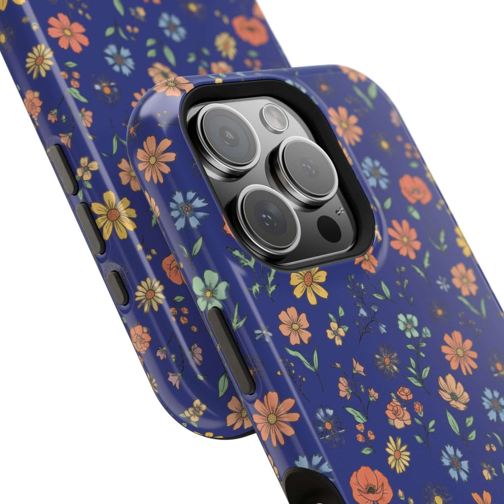 Floral All-Over Seasonal Print Phone Case — Magnetic Impact-Resistant