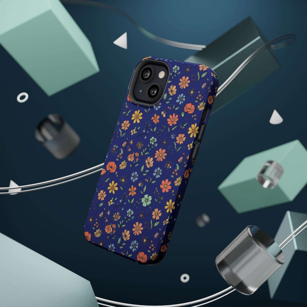 Floral All-Over Seasonal Print Phone Case — Magnetic Impact-Resistant