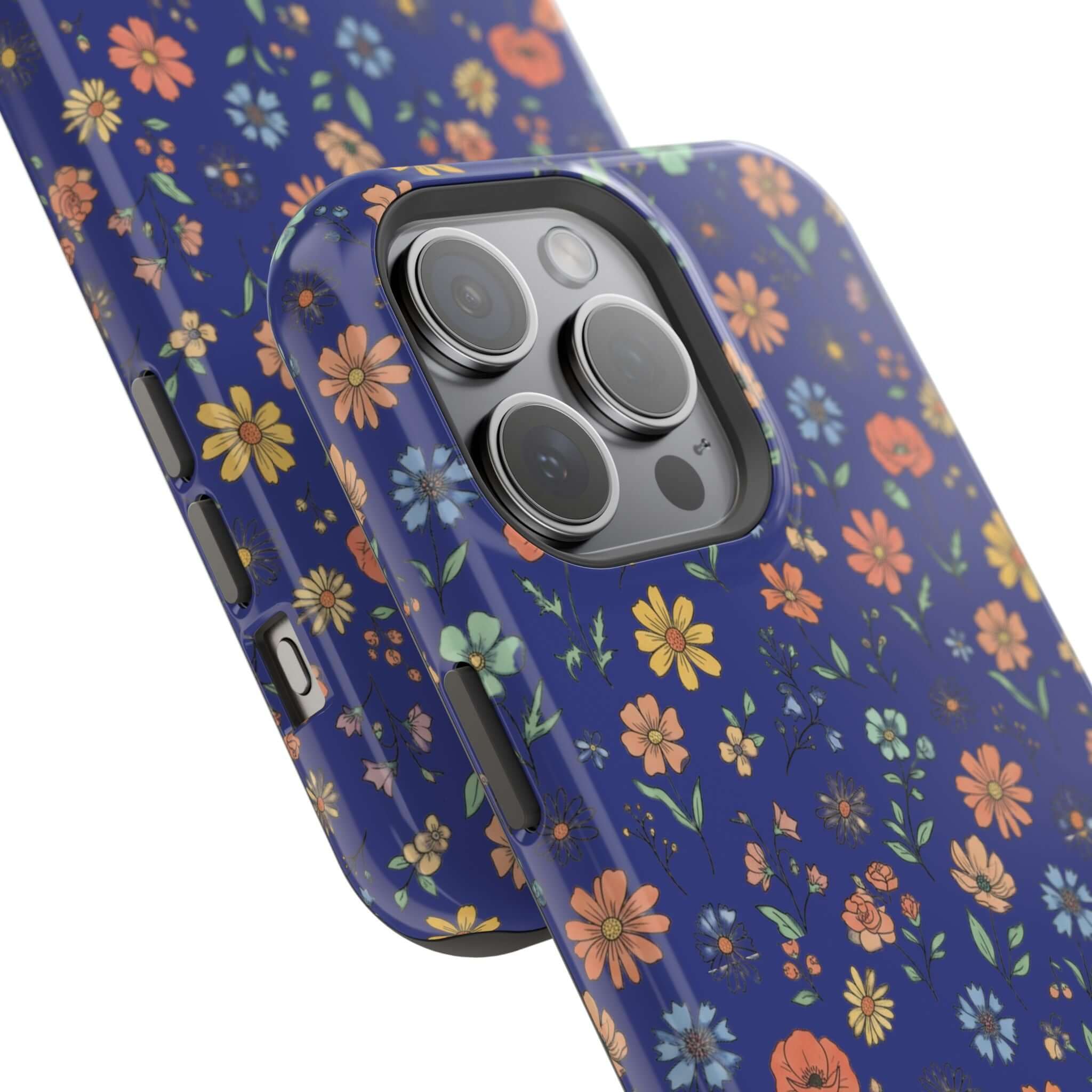 Floral All-Over Seasonal Print Phone Case — Magnetic Impact-Resistant