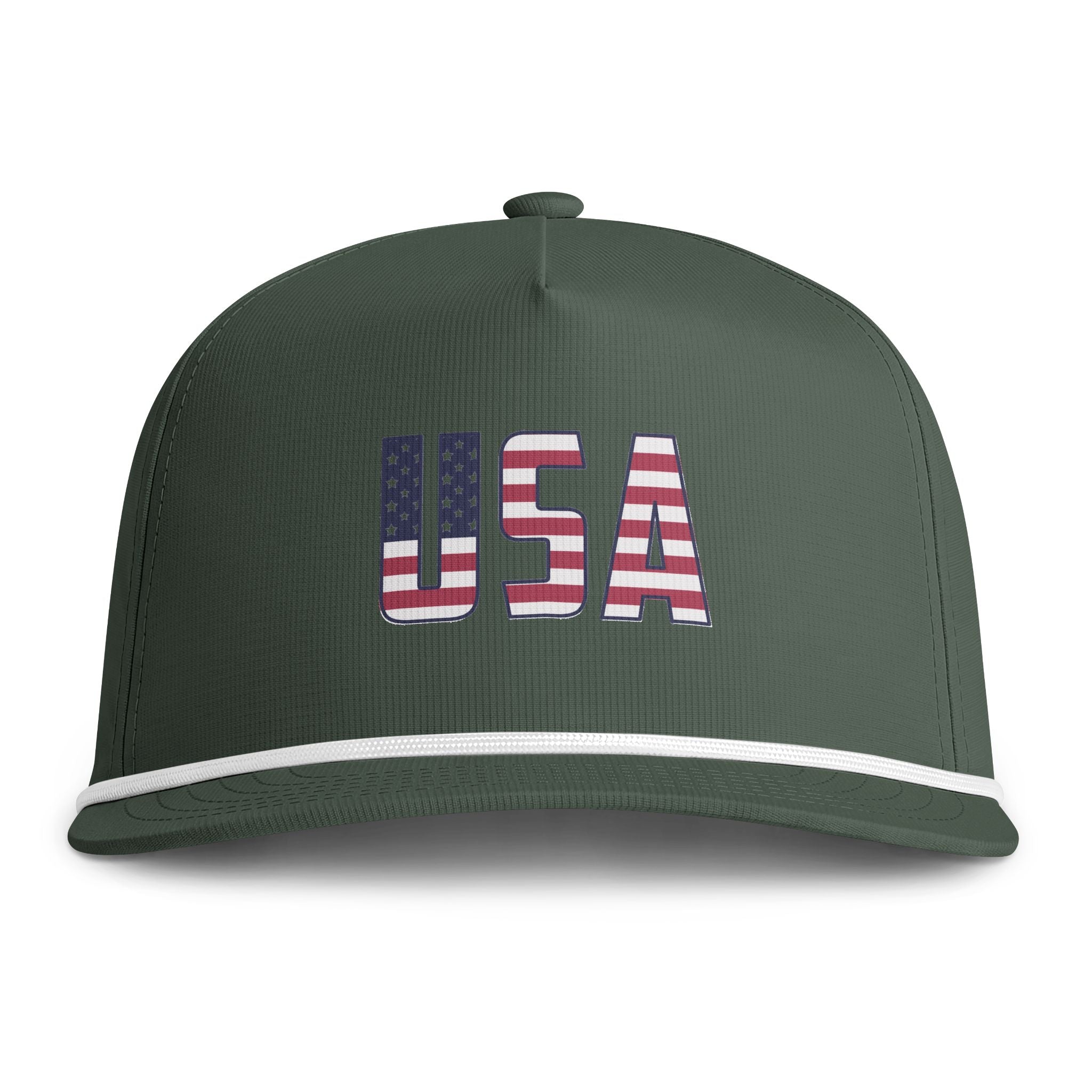 USA Rope Cap — Embroidered American Flag Baseball Hat Printify