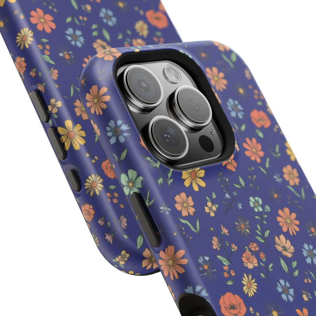 Floral All-Over Seasonal Print Phone Case — Magnetic Impact-Resistant