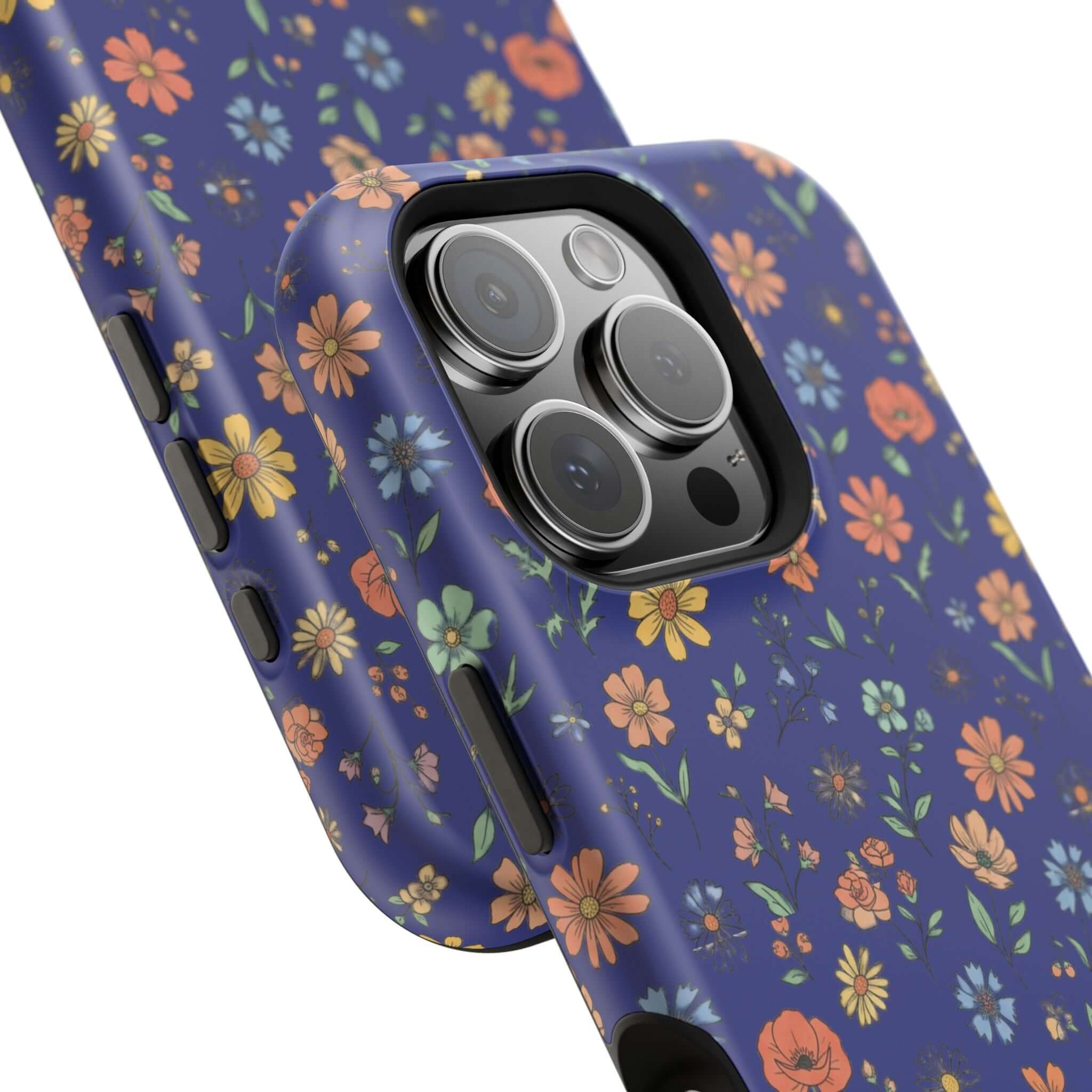 Floral All-Over Seasonal Print Phone Case — Magnetic Impact-Resistant