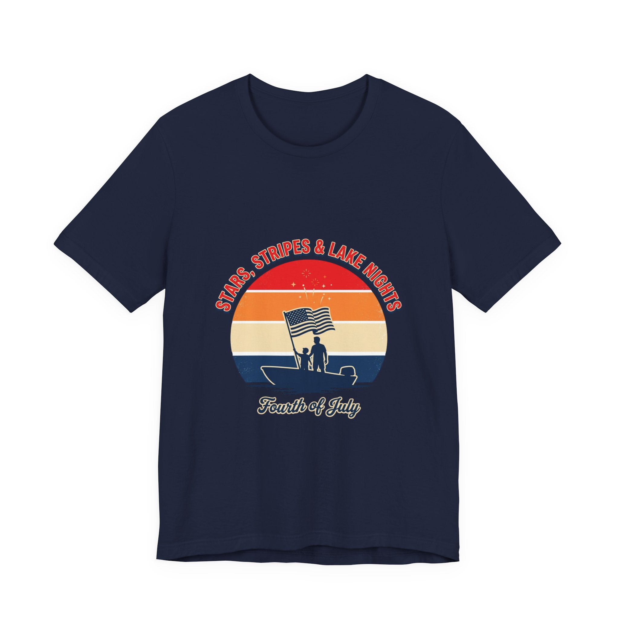 Stars Stripes & Lake Vibes Tee | vintage USA, red white blue
