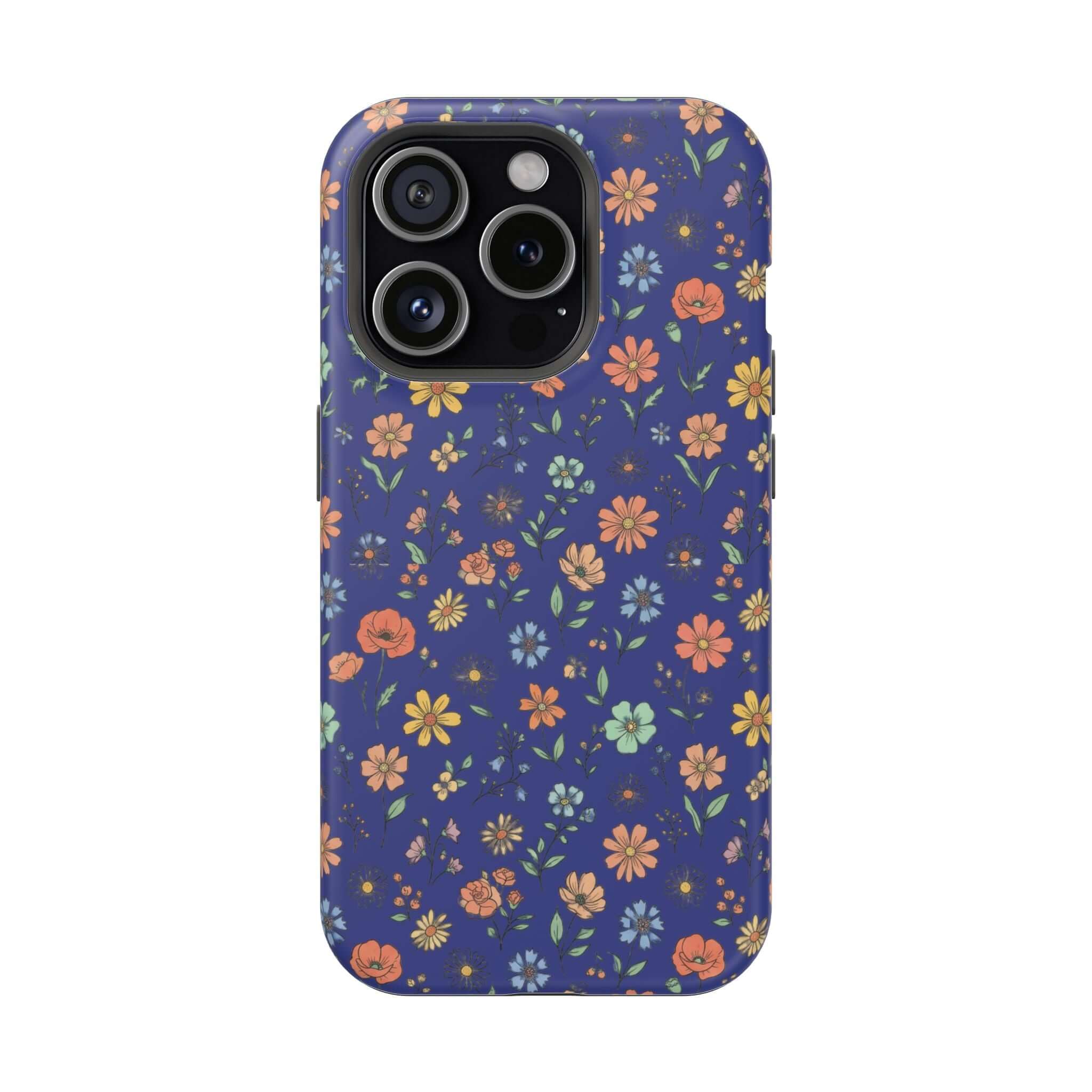 Floral All-Over Seasonal Print Phone Case — Magnetic Impact-Resistant