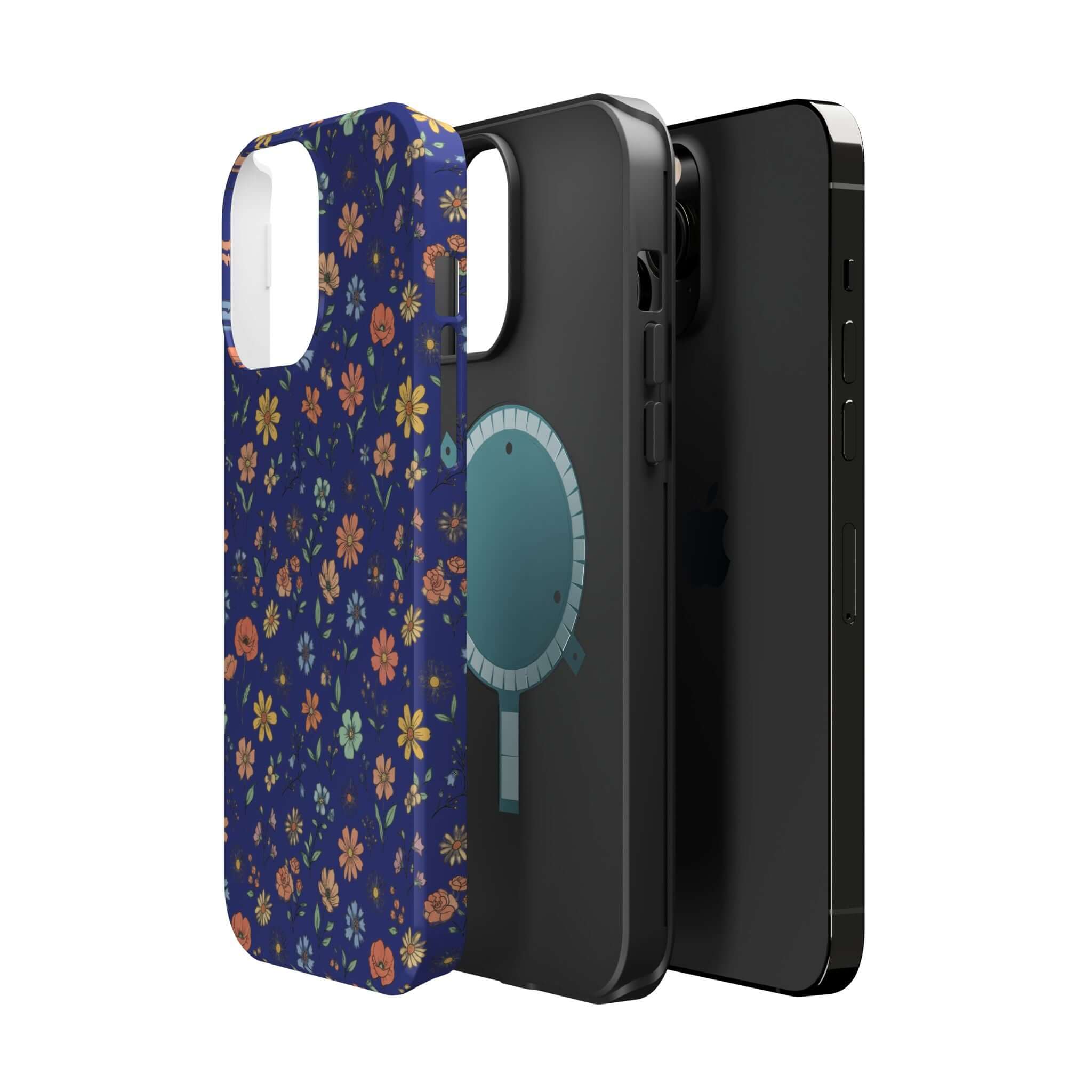 Floral All-Over Seasonal Print Phone Case — Magnetic Impact-Resistant