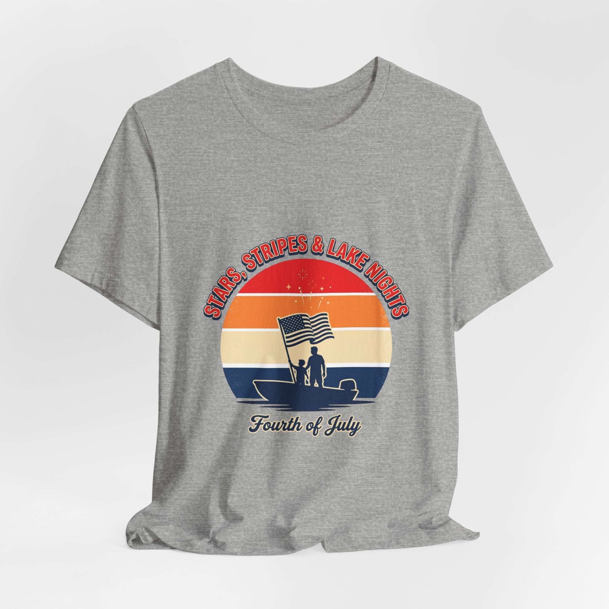 Stars Stripes & Lake Vibes Tee | vintage USA, red white blue