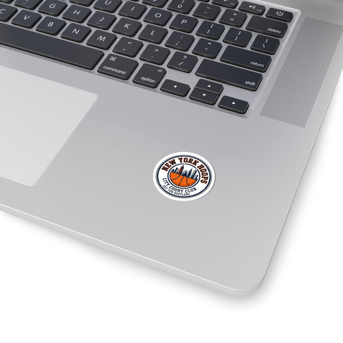 New York Hoops Varsity Sticker | City Basketball, Retro Block Letters