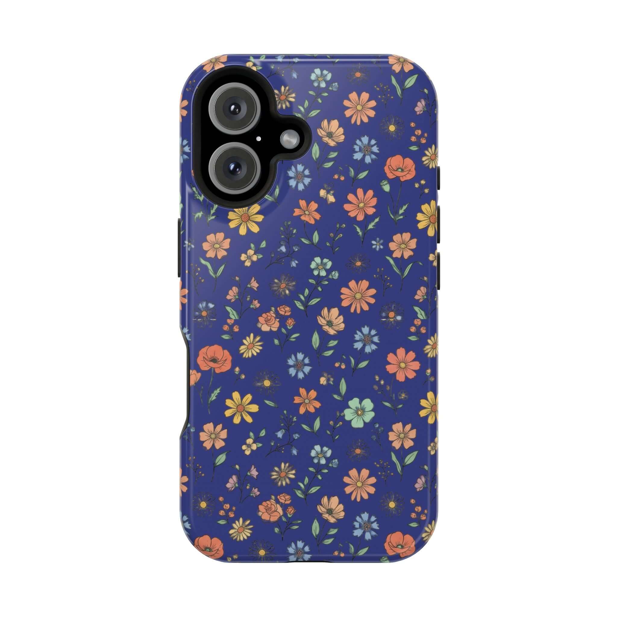 Floral All-Over Seasonal Print Phone Case — Magnetic Impact-Resistant