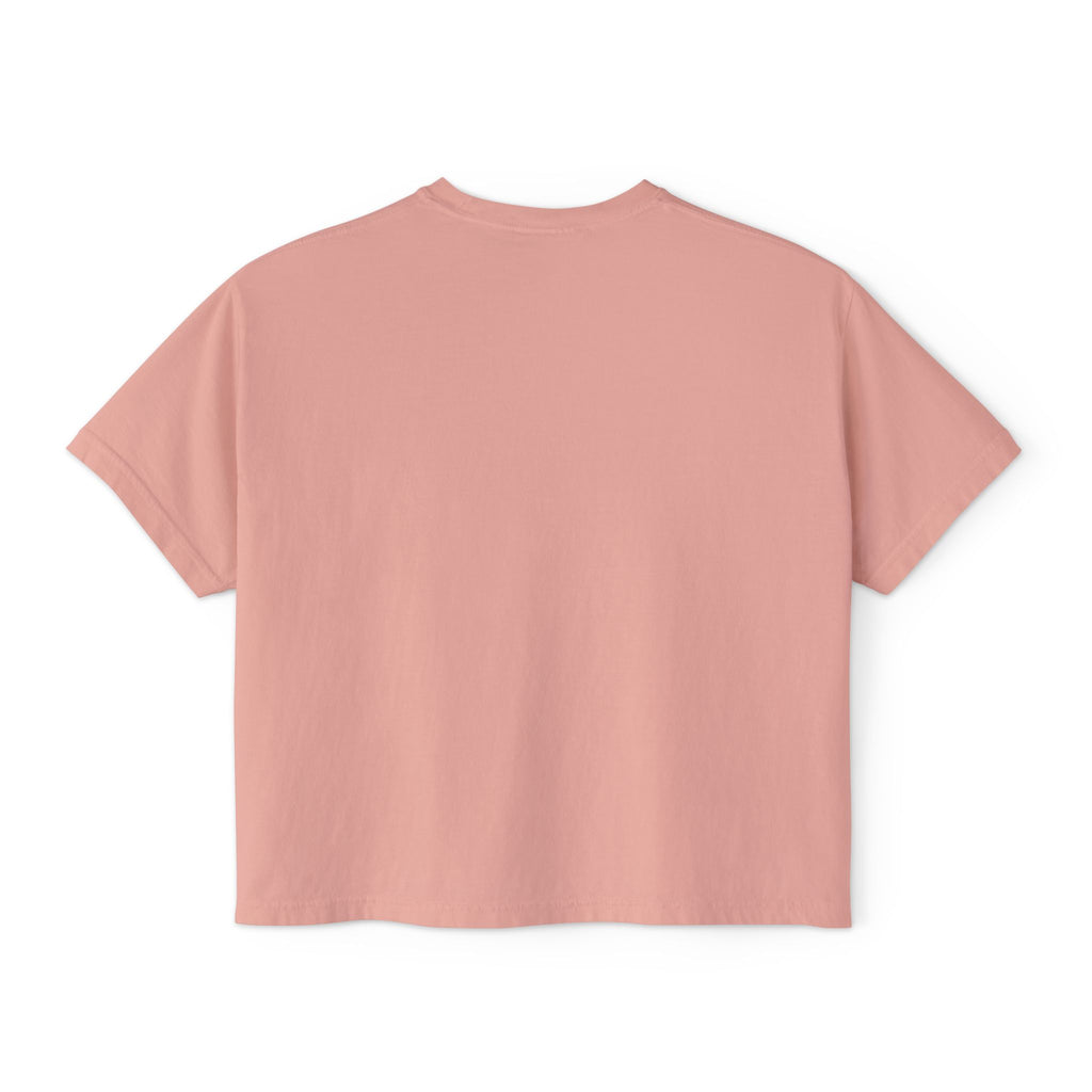 Cute Cosmic Cat Boxy Tee — Women's Graphic T-Shirt