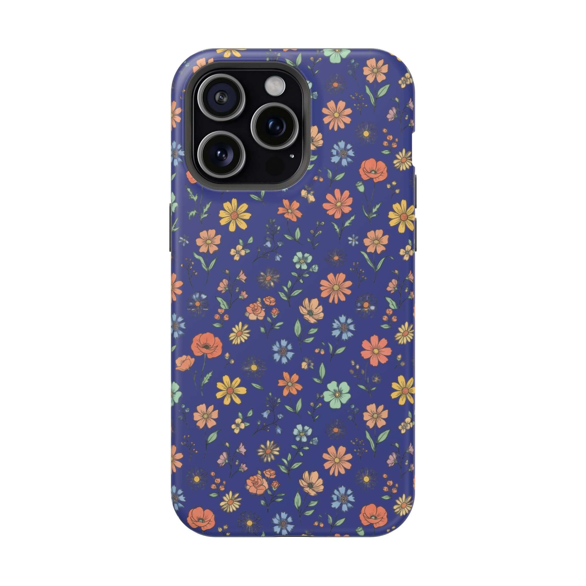 Floral All-Over Seasonal Print Phone Case — Magnetic Impact-Resistant