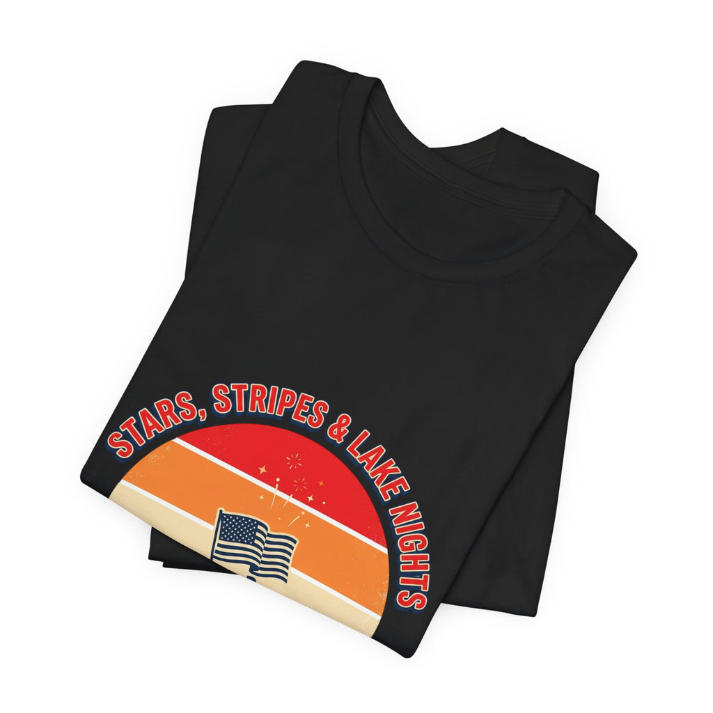Stars Stripes & Lake Vibes Tee | vintage USA, red white blue
