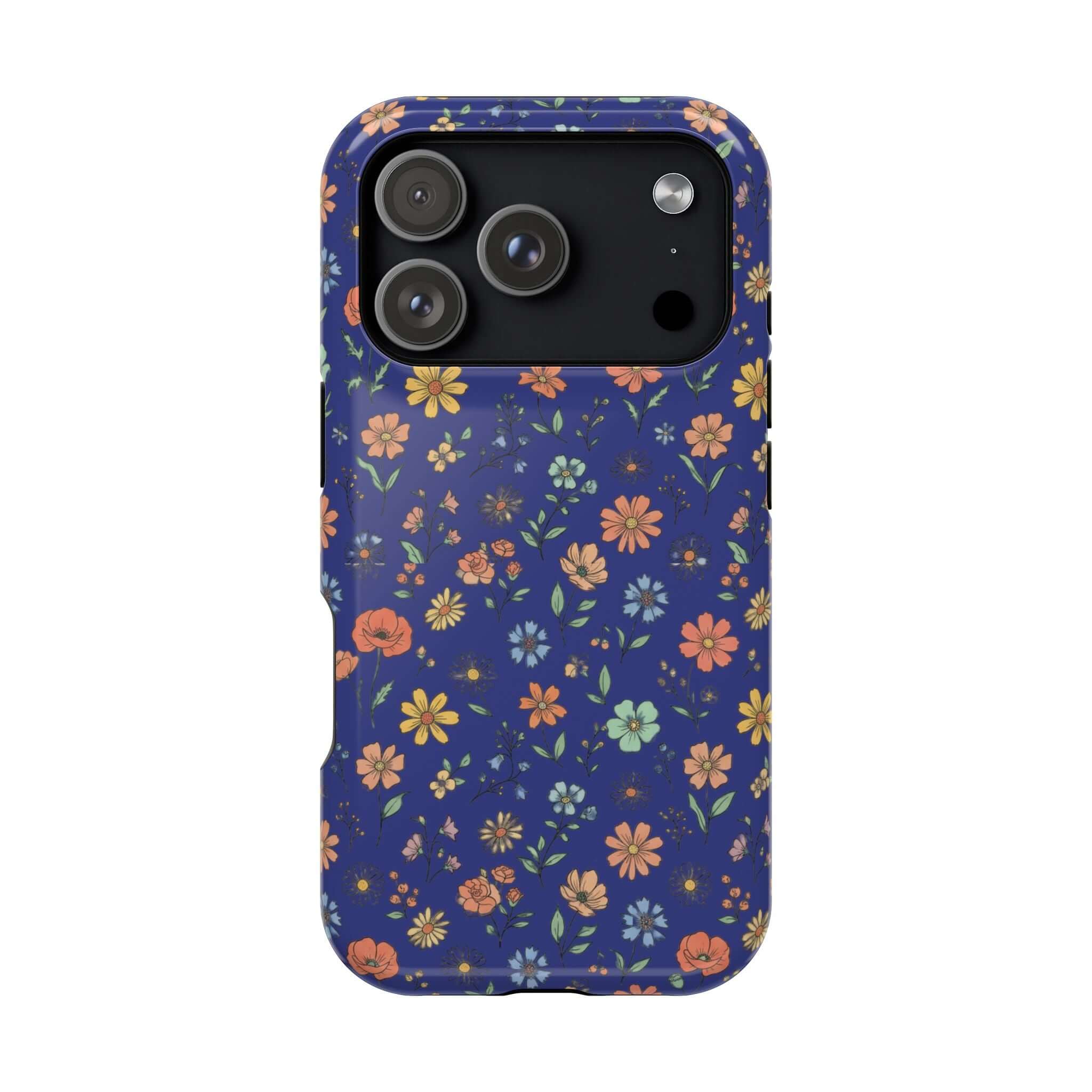 Floral All-Over Seasonal Print Phone Case — Magnetic Impact-Resistant