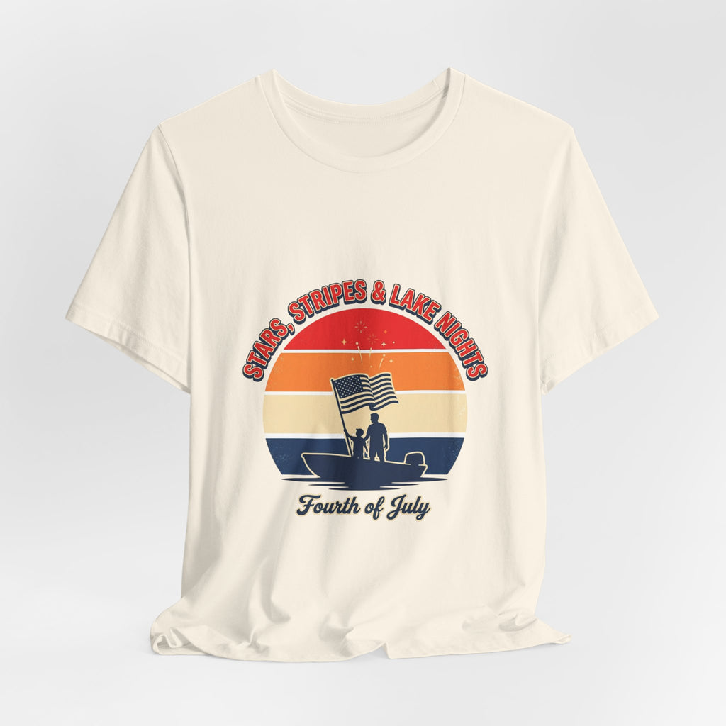 Stars Stripes & Lake Vibes Tee | vintage USA, red white blue