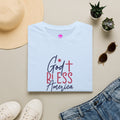 God Bless America Patriotic Christian T-Shirt with Cross