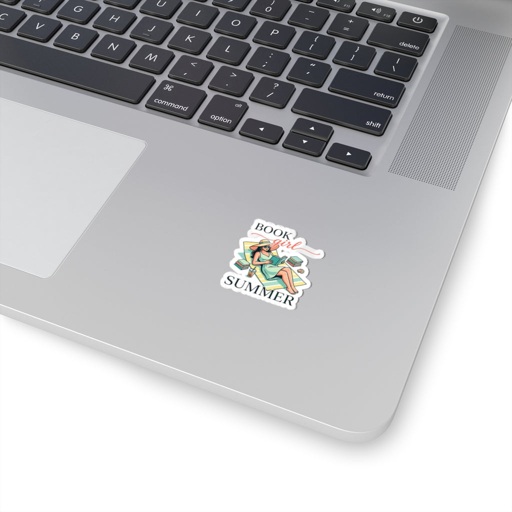 Book Girl Summer Sticker — Literary Aesthetic Kiss-Cut Sticker