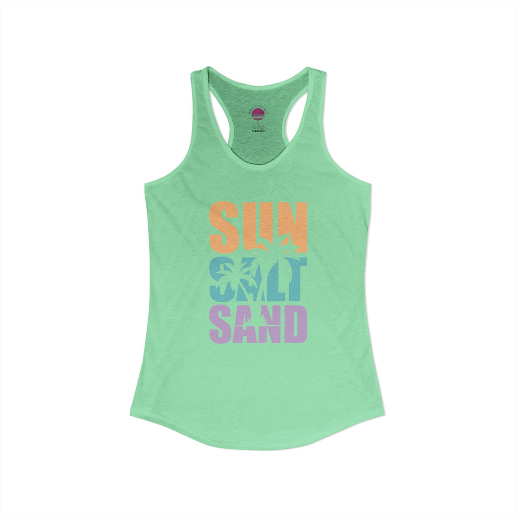 Sun, Salt, and Sand Women's Racerback Tank – Summer Beach Tank Top