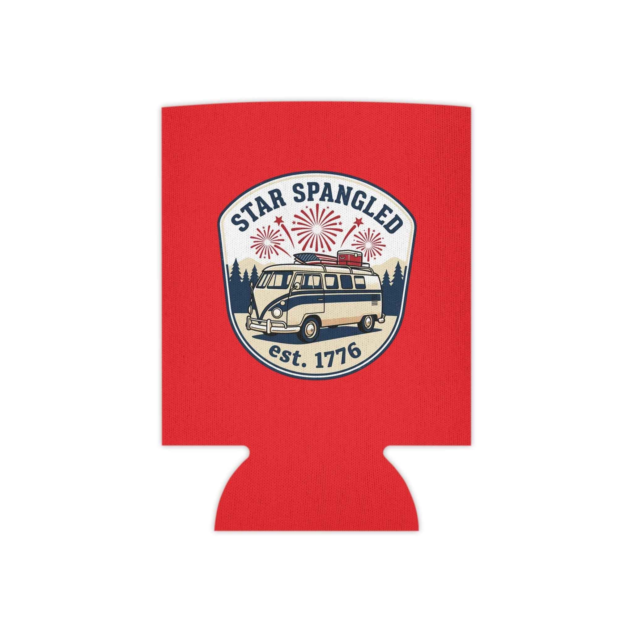 Star Spangled Van Can Koozie — Patriotic 1776 RV Beer Cooler