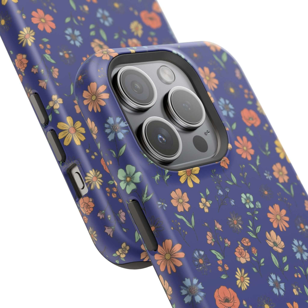 Floral All-Over Seasonal Print Phone Case — Magnetic Impact-Resistant