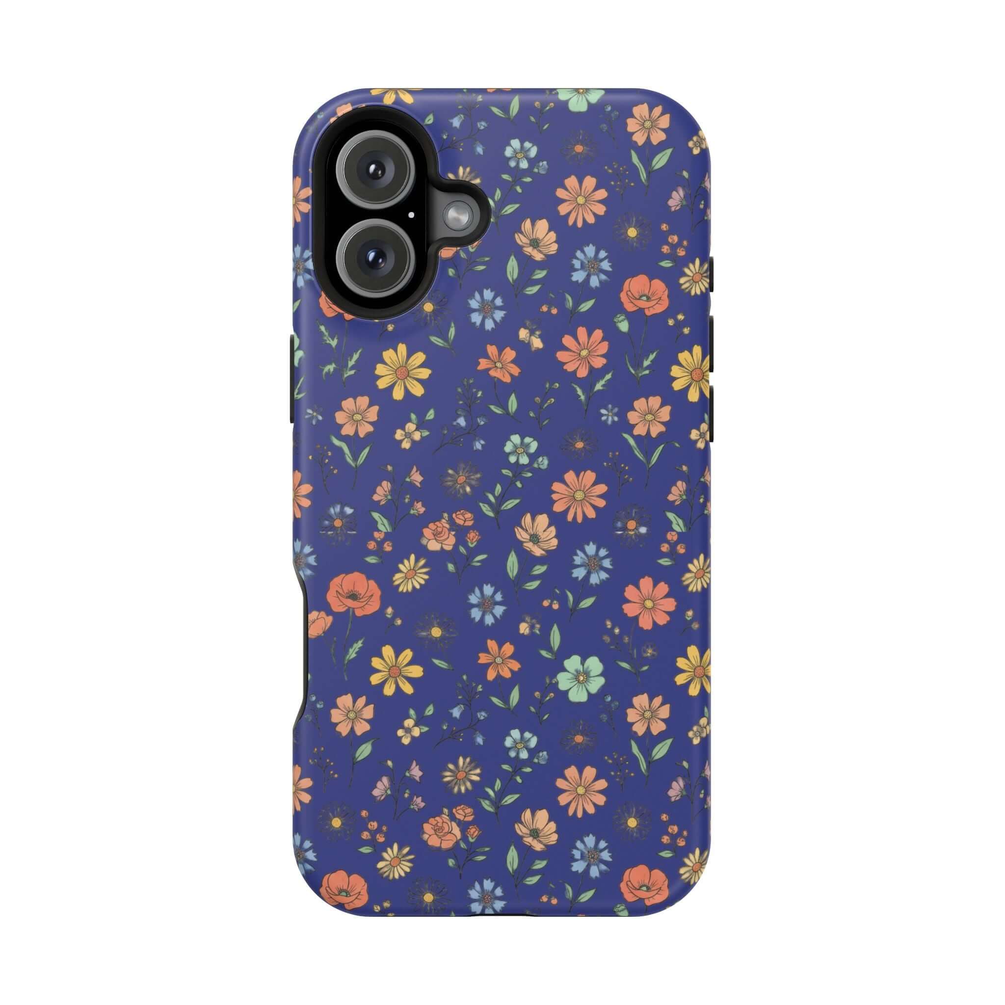 Floral All-Over Seasonal Print Phone Case — Magnetic Impact-Resistant