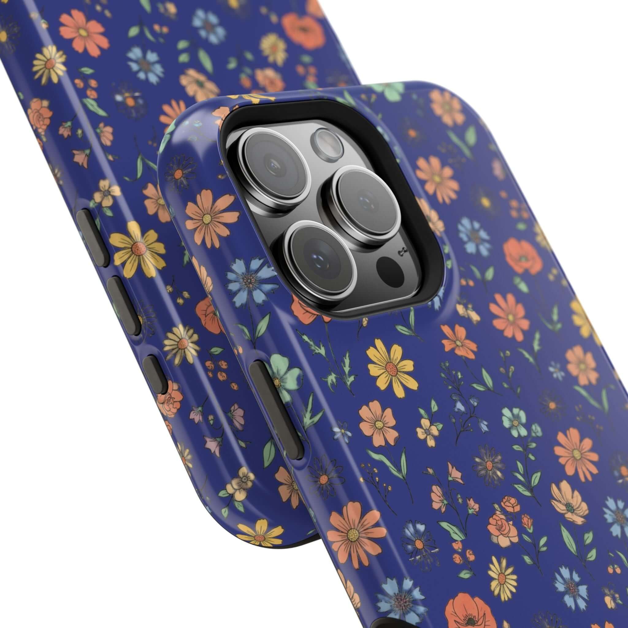 Floral All-Over Seasonal Print Phone Case — Magnetic Impact-Resistant