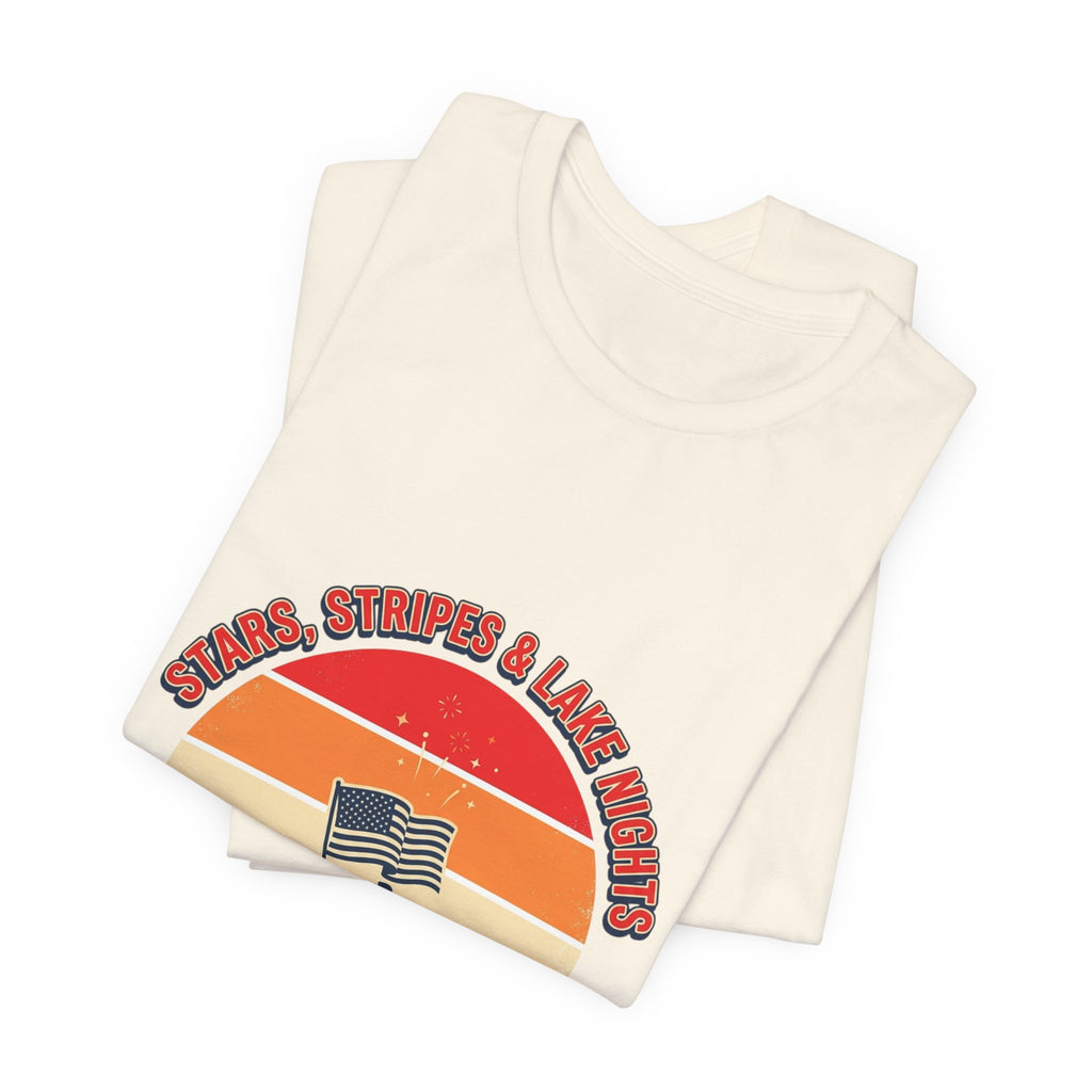 Stars Stripes & Lake Vibes Tee | vintage USA, red white blue