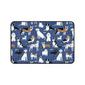 Dog Pattern Desk Mat — Blue Cute Puppy Desk Pad for Pet Lovers